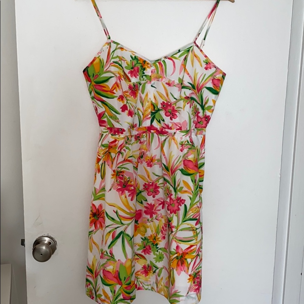Jcrew white floral dress